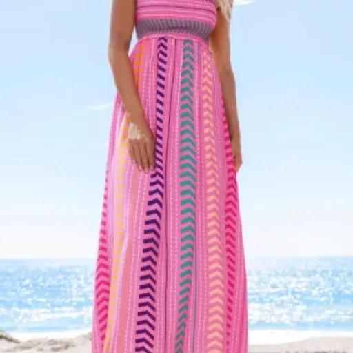 CUPSHE Women's Maxi Dress Review: a pretty summer dress that’s cute but a bit fussy to live with