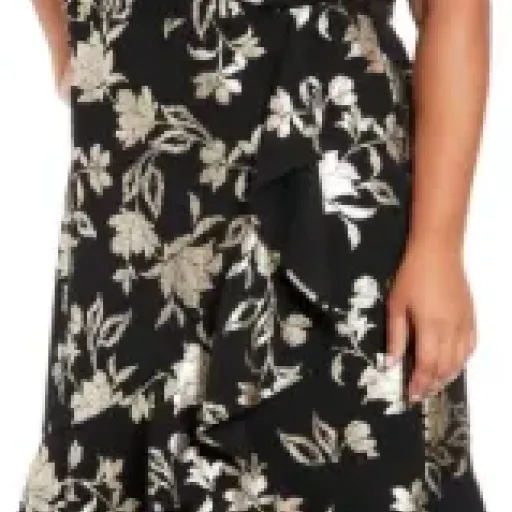 London Times Pleated Surplus Cascade Flounce Dress Review: a solid party dress if you accept a few trade-offs