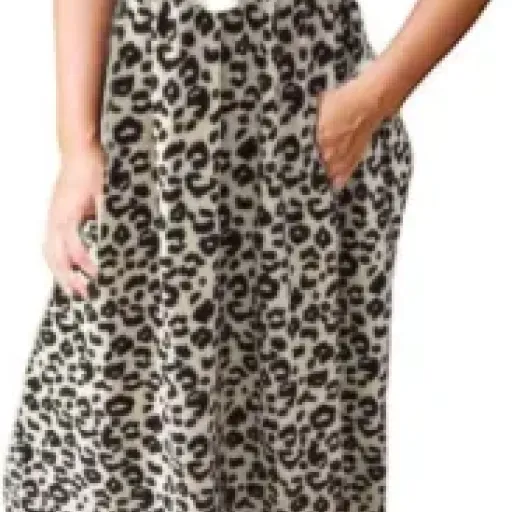 AUSELILY Maxi Dress Review: a comfy everyday leopard dress with pockets that mostly does the job