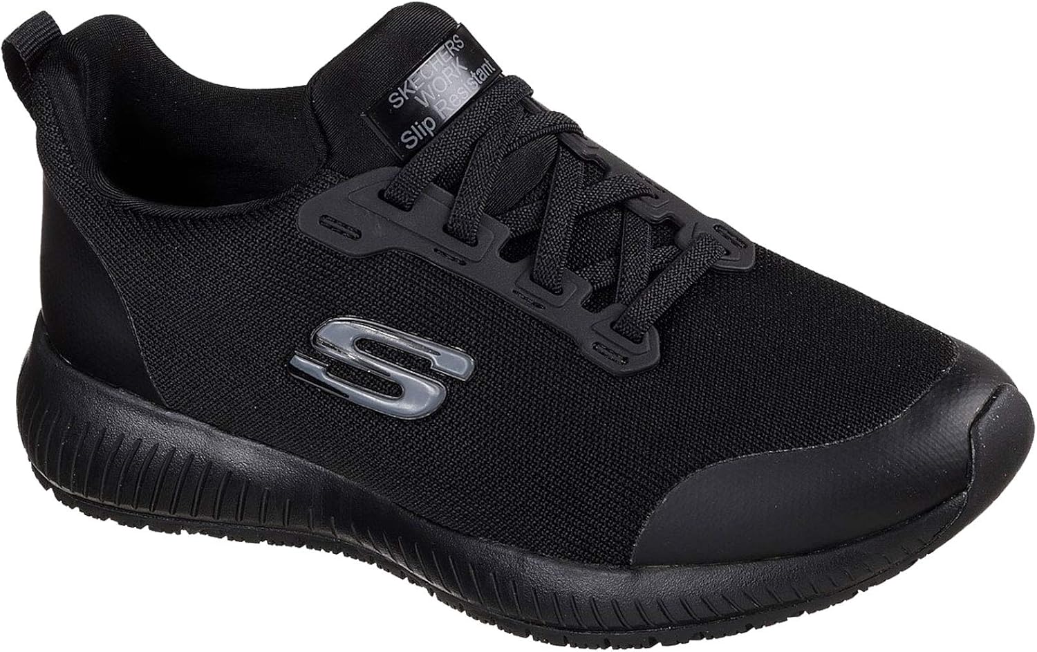 Women's Squad SR Work Shoe 9 UK Black Flat Knit