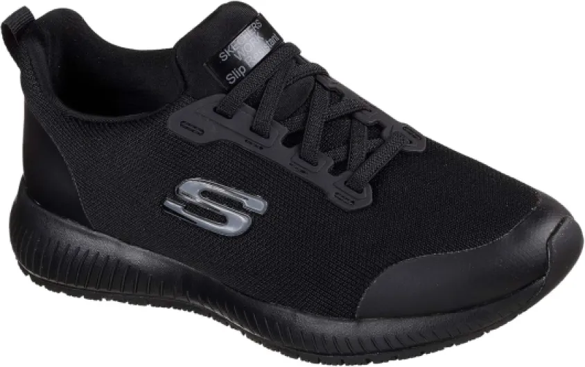 Women's Squad SR Work Shoe 9 UK Black Flat Knit